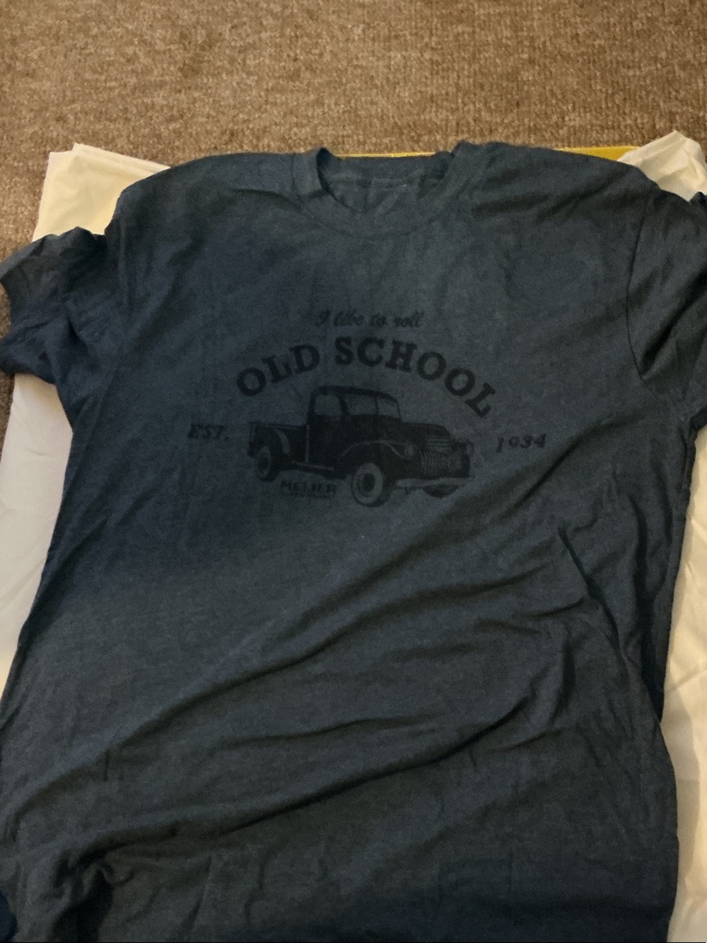 Ford Navy Blue 'Old School' Truck Graphic Short Sleeve Tee